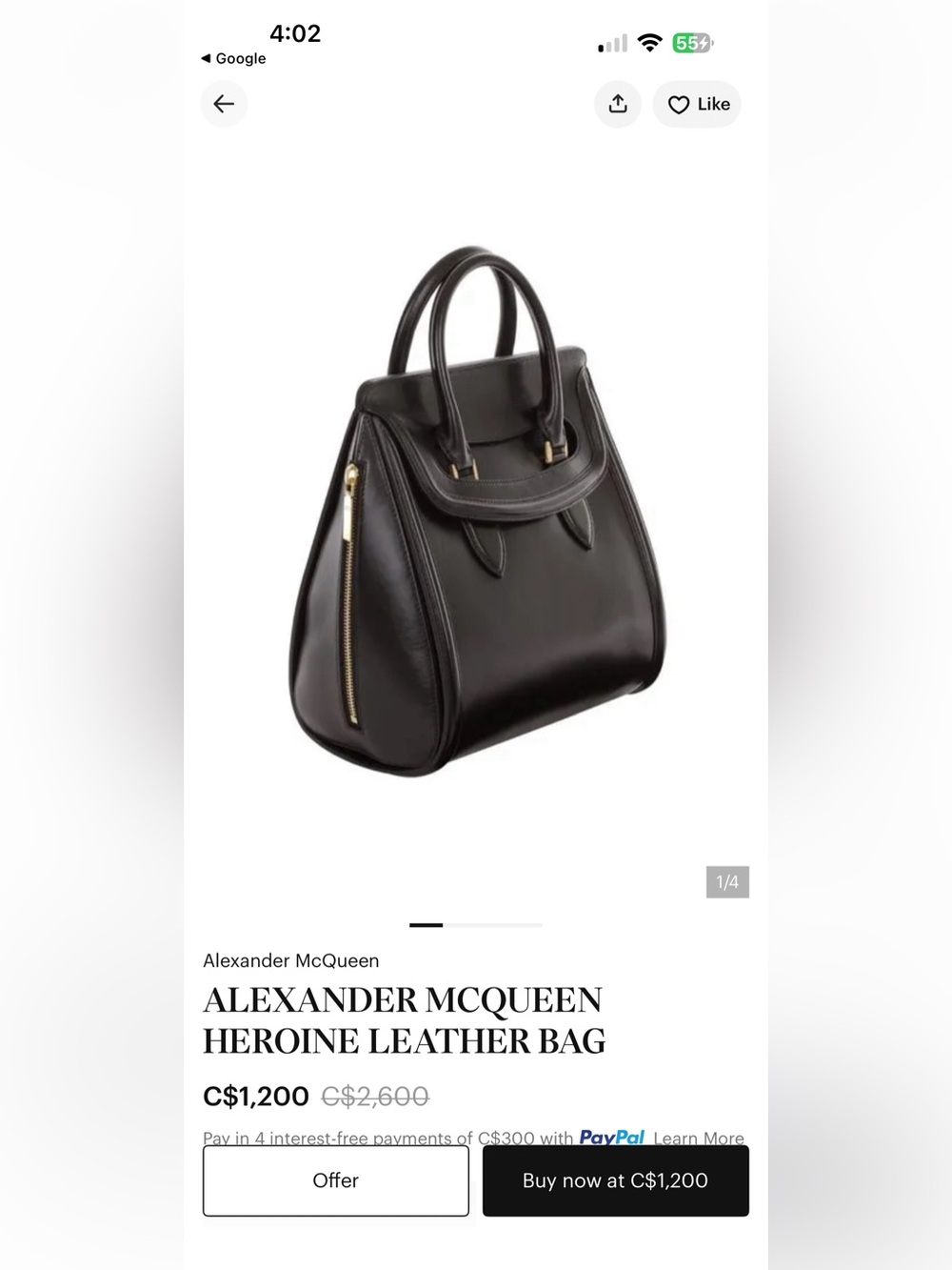 Alexander McQueen’s Iconic Heroine Bag in Black - Picture 9 of 9